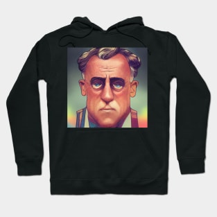 Franklin D. Roosevelt Portrait | American President | Comics style Hoodie